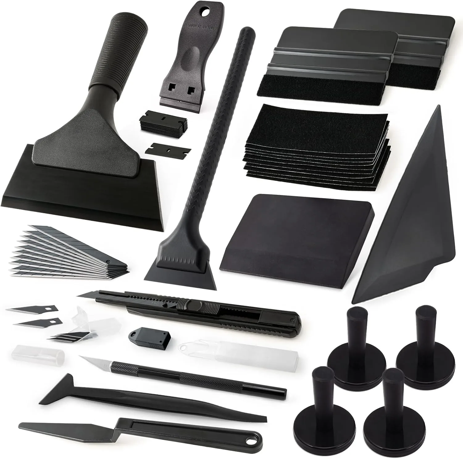 Sntorr Vinyl Wrap Tool Kit Car WindowTint Installation Tool Kit with Vinyl Wrap Magnet Holder,Small Rubber Squeegee, Vinyl Squee