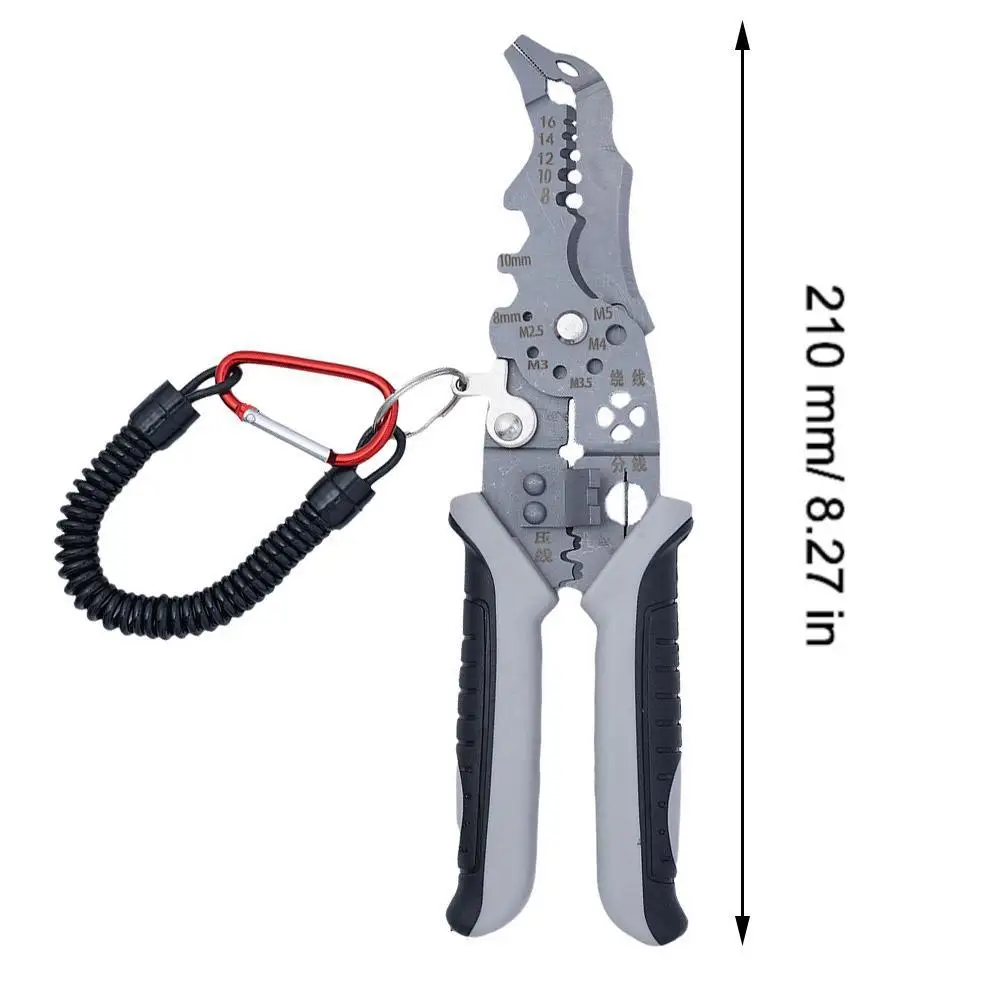 Professional Electrician Wire Tool Cable Wire Stripper Cutter Crimper Automatic Multifunctional Crimping Stripping Plier