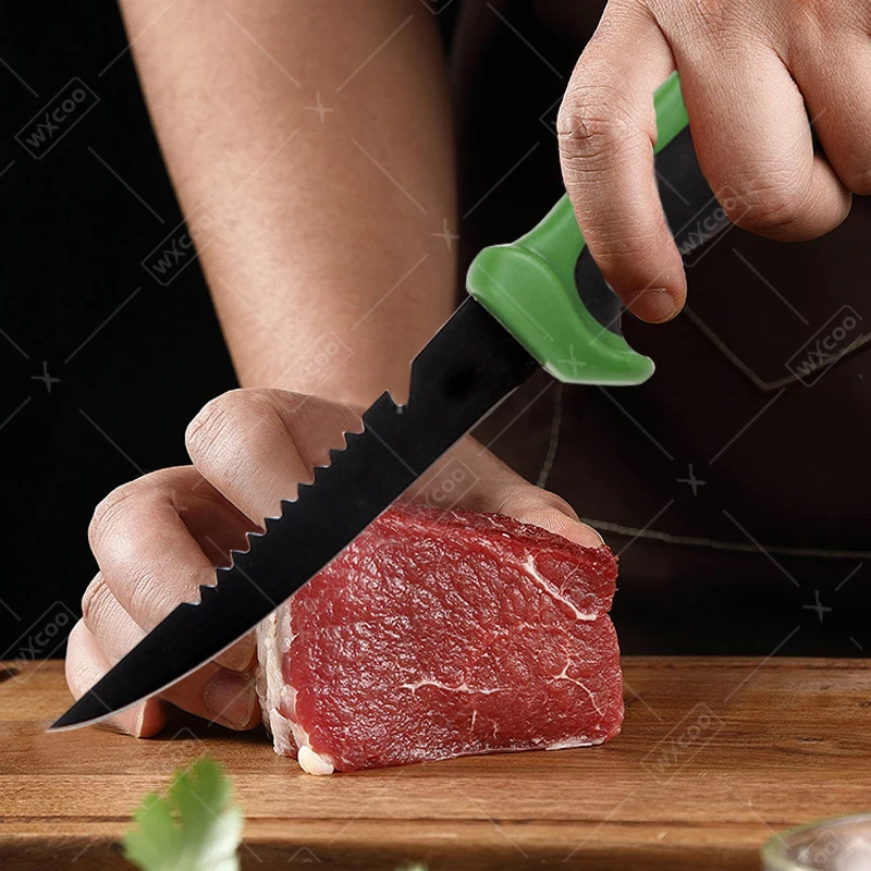 WXCOO Stainless Steel Fish Fillet Knife with Cover Kitchen Butcher Knife with Non-Slip Handle for Cooking Meat Fish