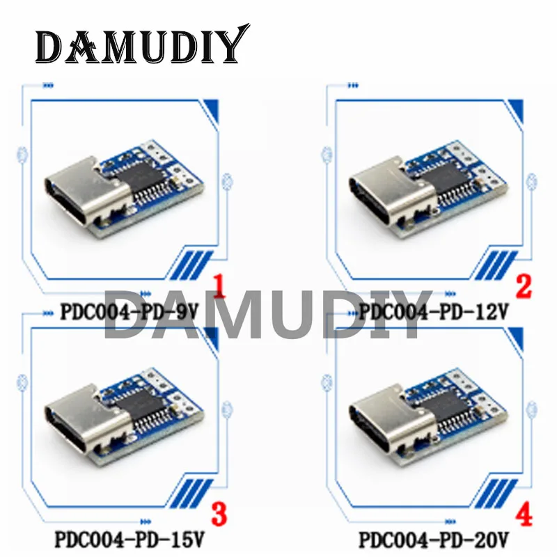 10pcs Type-C PD decoy module PD23.0 to DC DC trigger extension cable QC4 charger 9V 12V 15V 20V PDC004-PD
