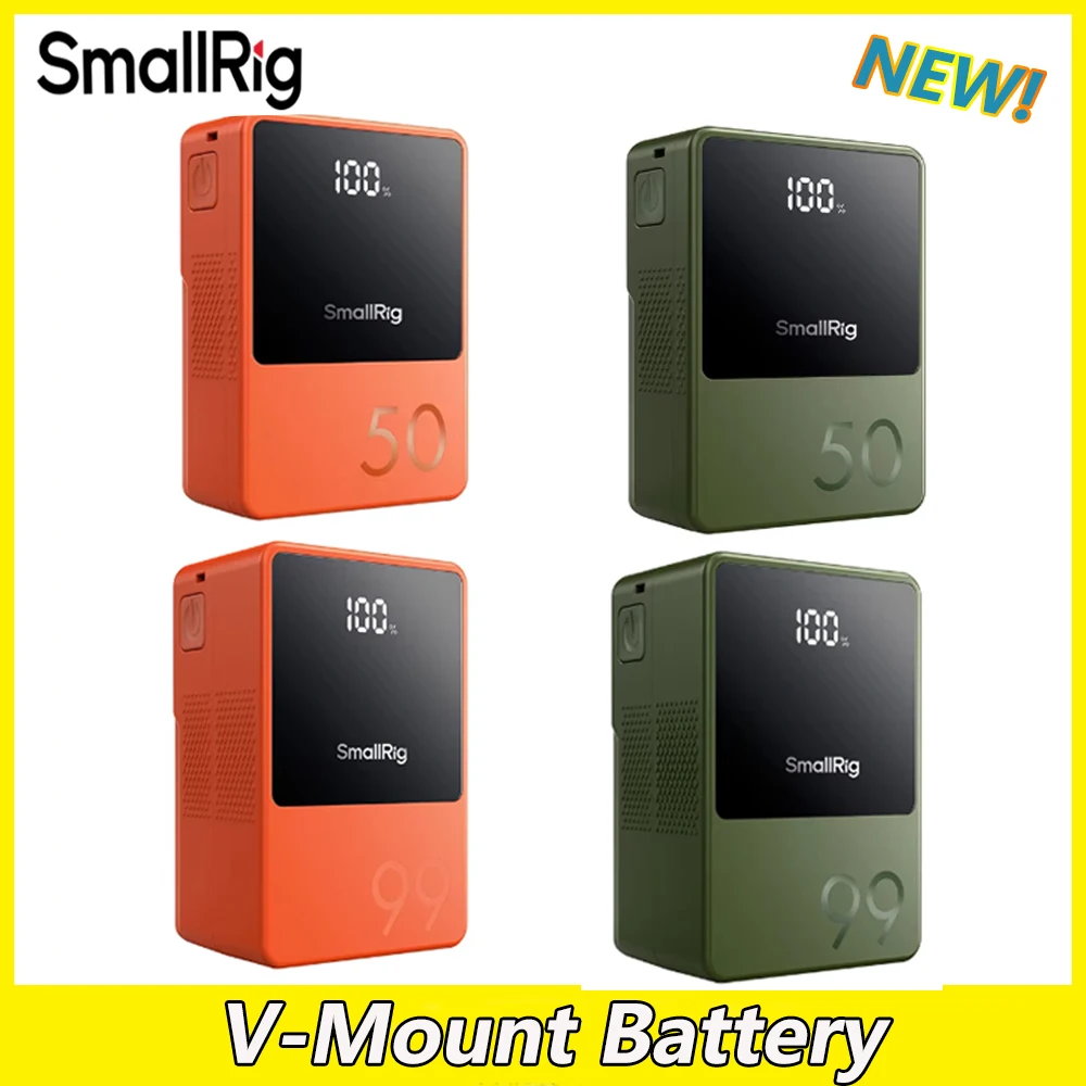 SmallRig VB50/VB99 Mini V-Mount Battery Type-C/D-TAP Input/Output V-Mount Battery for Camera Monitor Phone 4872 4871 4930 4929