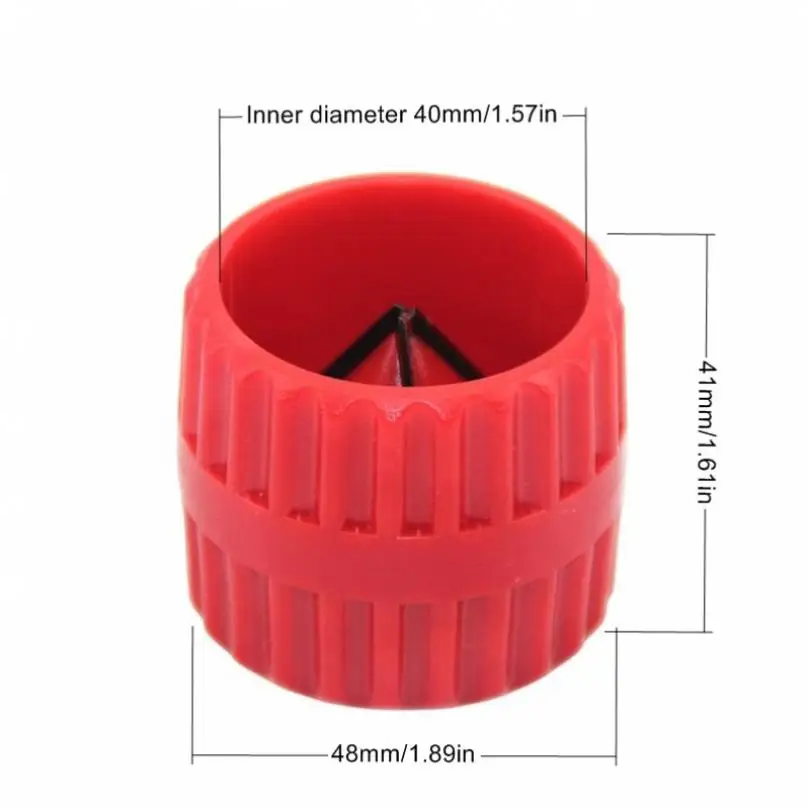 5 - 38mm Red Round Thickened Copper Tube Chamfer Hand Chamfering Deburr Tool for Tube Metal Internal / External Deburring Tools