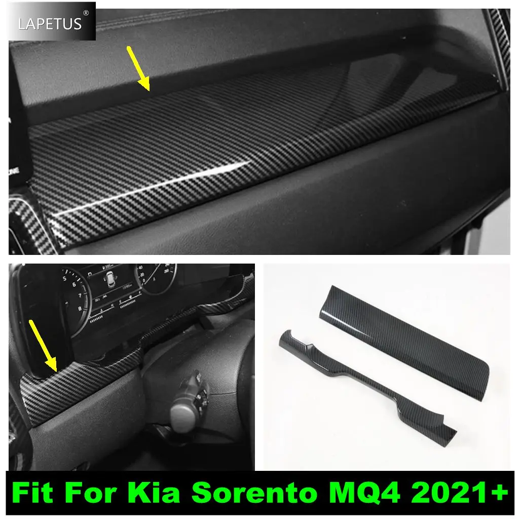 

Carbon Fiber Central Control Dashboard Instrument Panel Stripes Decor Cover Trim Accessories For Kia Sorento MQ4 2021 2022 2023