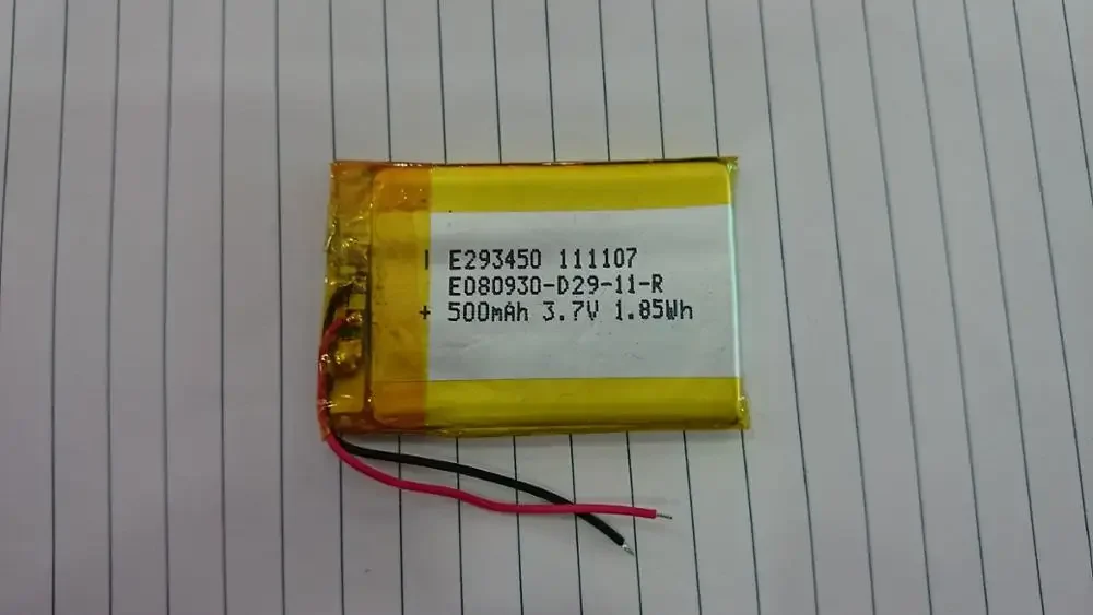 293450 소형 스테레오 헤드셋 만보계 충전식 리튬 이온 셀 A, 3.7V 500MAH MP3 MP4 리튬 폴리머 배터리, 신제품