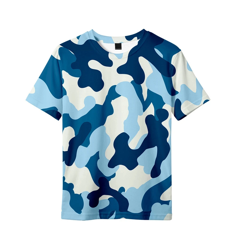 Kids Camouflage 3D Print Short Sleeve T-shirts Boys Girls Tops Military Training Boy T-shirt Children\'s Clothing Baby T shirts