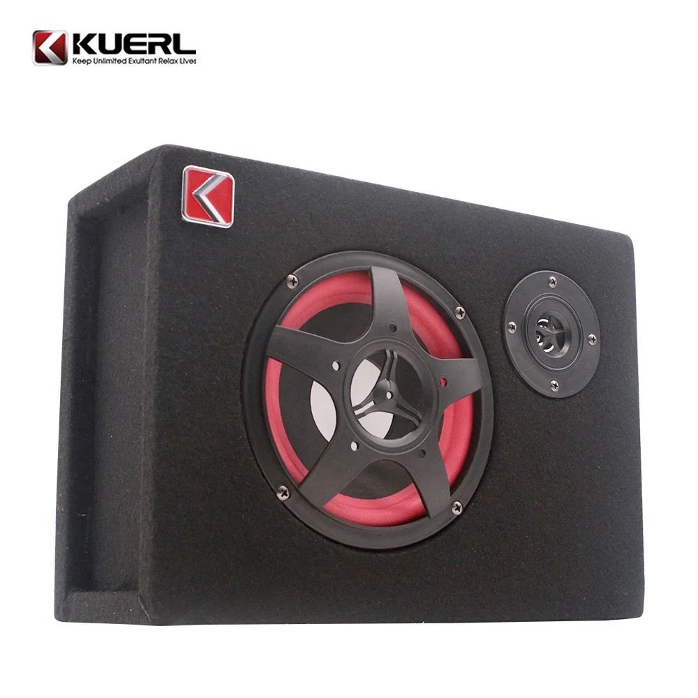 Factory direct supply 12/24/220V portable active 6 inch square subwoofer slim car audio subwoofer