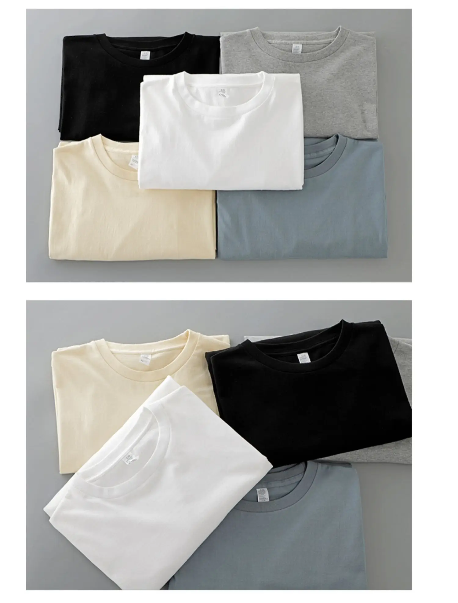 Dukeen 280 g schweres Langarm-T-Shirt für Herren, 100 % Baumwolle, Hemden, übergroße einfarbige Oberteile, schlichte T-Shirts, Herrenbekleidung – Detail 11