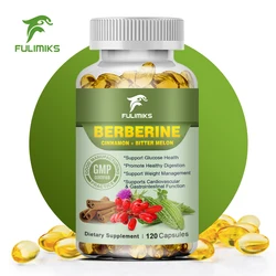 Berberine Capsules Ceylon Cinnamon + Bitter Gourd, Milk Thistle, Supports Immune System & Liver Health Supplement