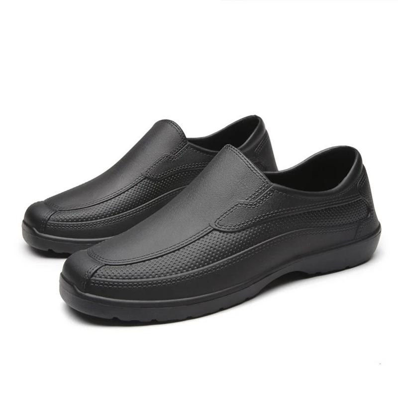 Zapatos de trabajo de cocina para Catering para hombres, botas impermeables resistentes al desgaste, zapatos de Chef antideslizantes a prueba de