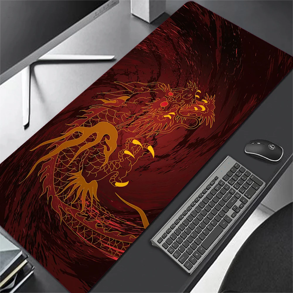 

Dragon Mousepad Gaming Accessories Japanese Large Mouse Padred black Desk Mat Table XXL Pad for Computer Mouse Carpet mounted