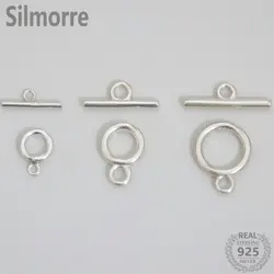 1SET 100% Solid 925 Sterling Silver OT Clasp&Hook Connector for DIY Fine Jewelry Finding JQ0075