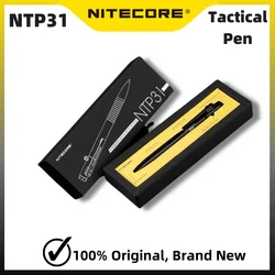 NITECORE NTP31 Tactical Pen CNC Bidirectional Bolt Action Event Writing Self-defense Tool