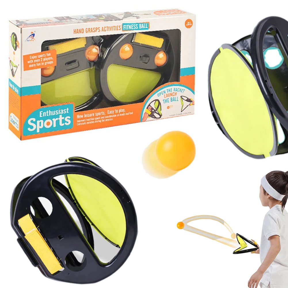 Raquette de sport pour enfants et adultes, jeux de plein air, lancer de la main, lancer de balle, attraper, fitness, saisir la main, cadeaux jouets