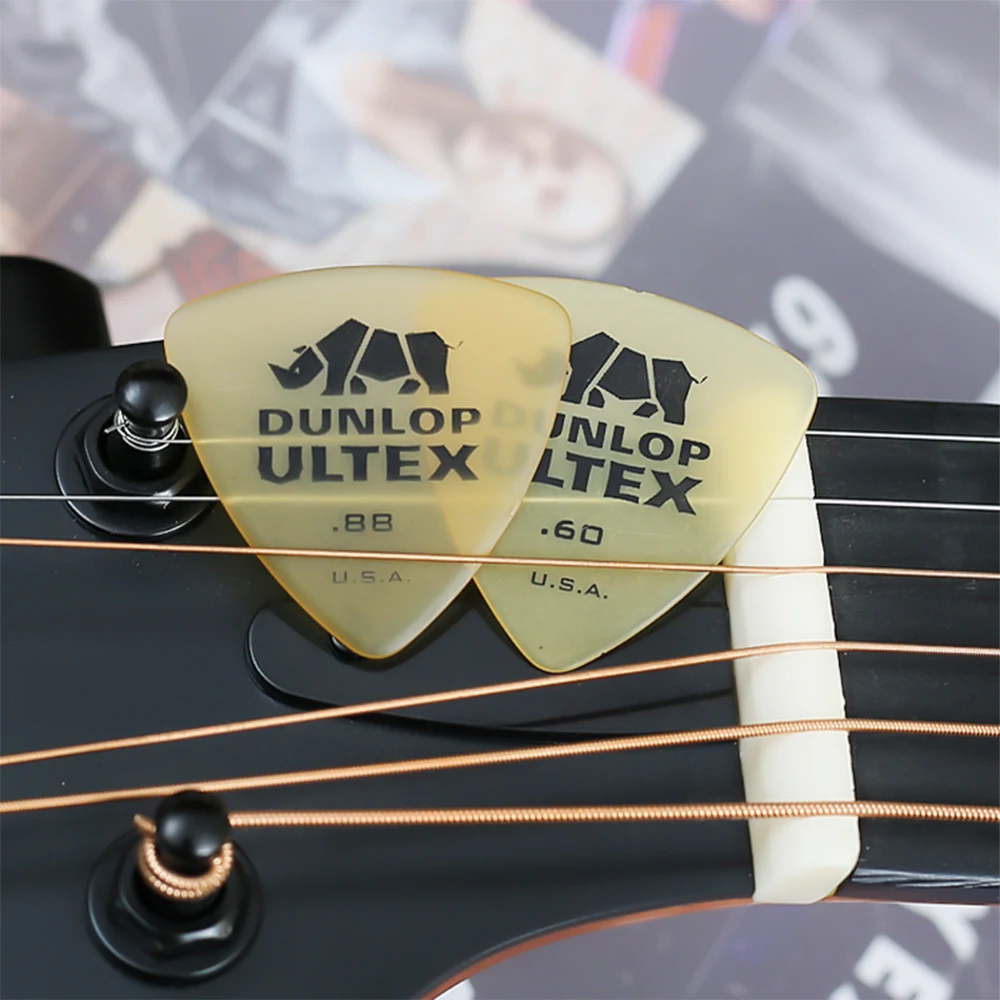 Dunlop-plúa triangular Ultex para guitarra, 0,6/0,73/0,88/1,0/1,14mm, bajo, acústico, eléctrico, clásico, accesorios para guitarra 426R
