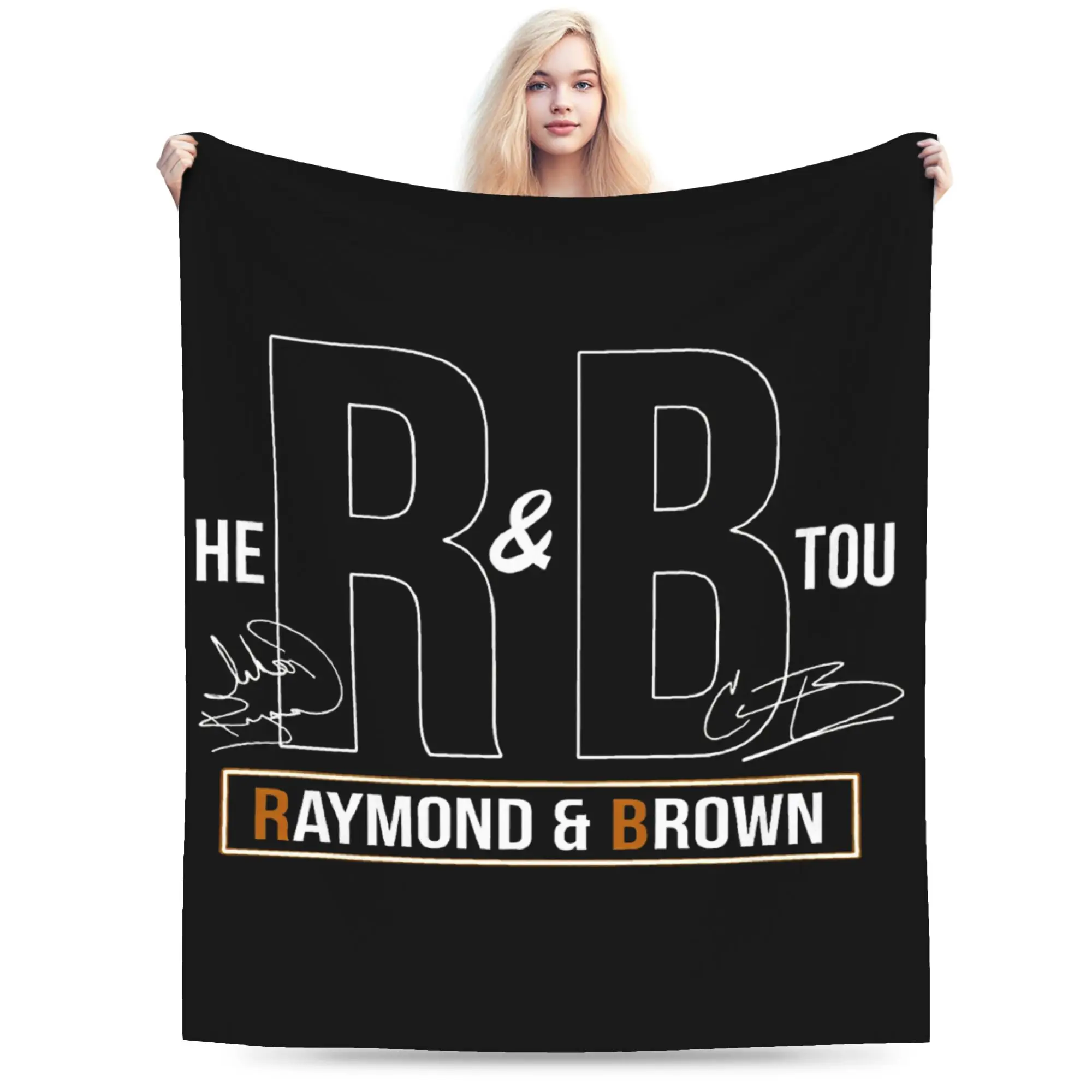 Chris Brown And Usher The Rb Tour Plush Blankets Child  Raymond And Brown Flannel Throw Blanket For Living Room Soft Bedspread