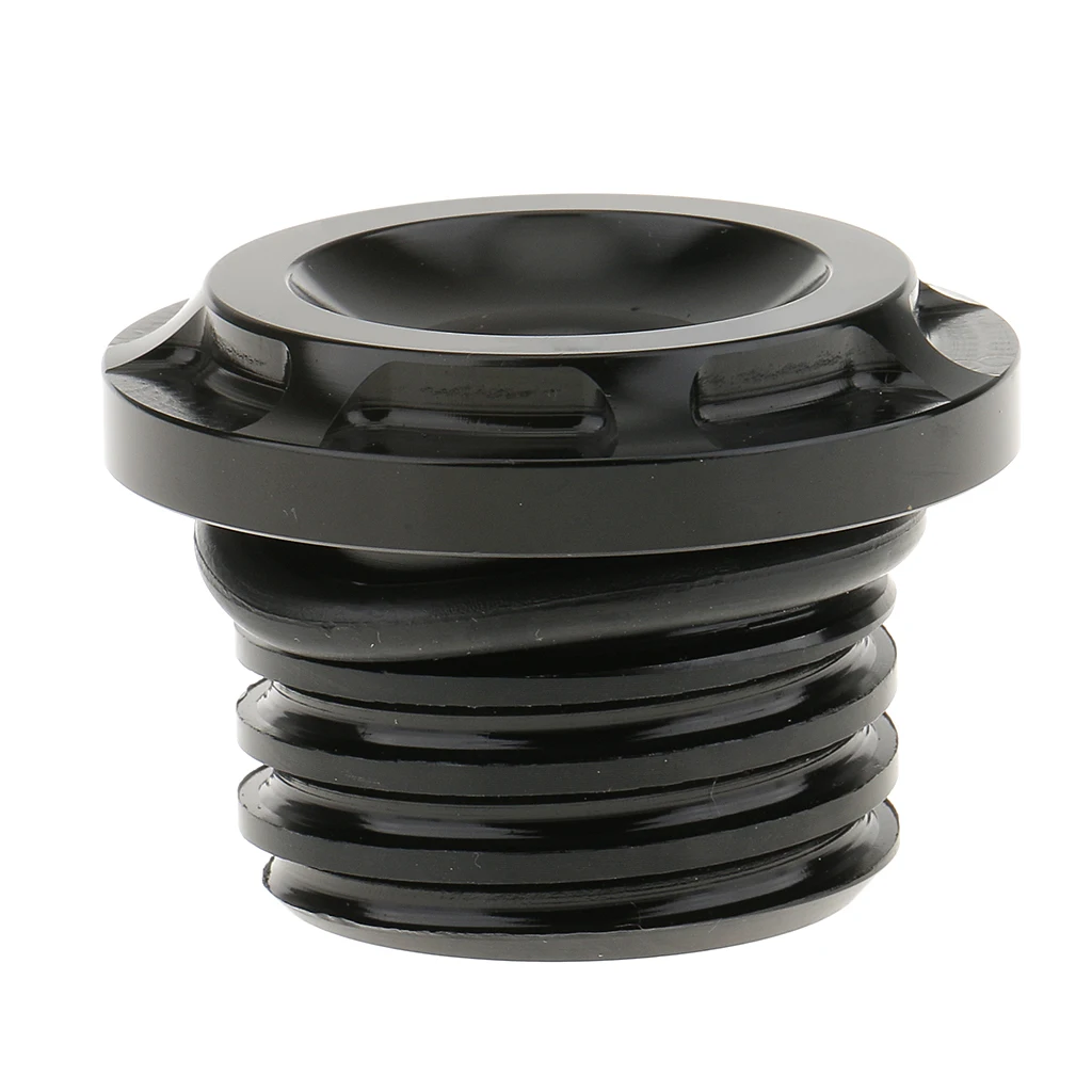Lightweight Gas Tank Oil Filler Cap Metal Motorcycle Fuel Cover Bright Black for Harley Tank