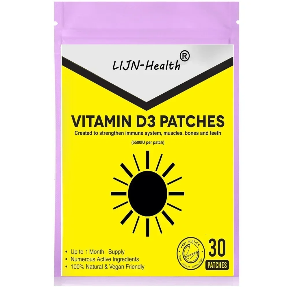 

Vitamin D3 Transdermal Patches 5500IU High Strength - 30 Patches One Month Supply