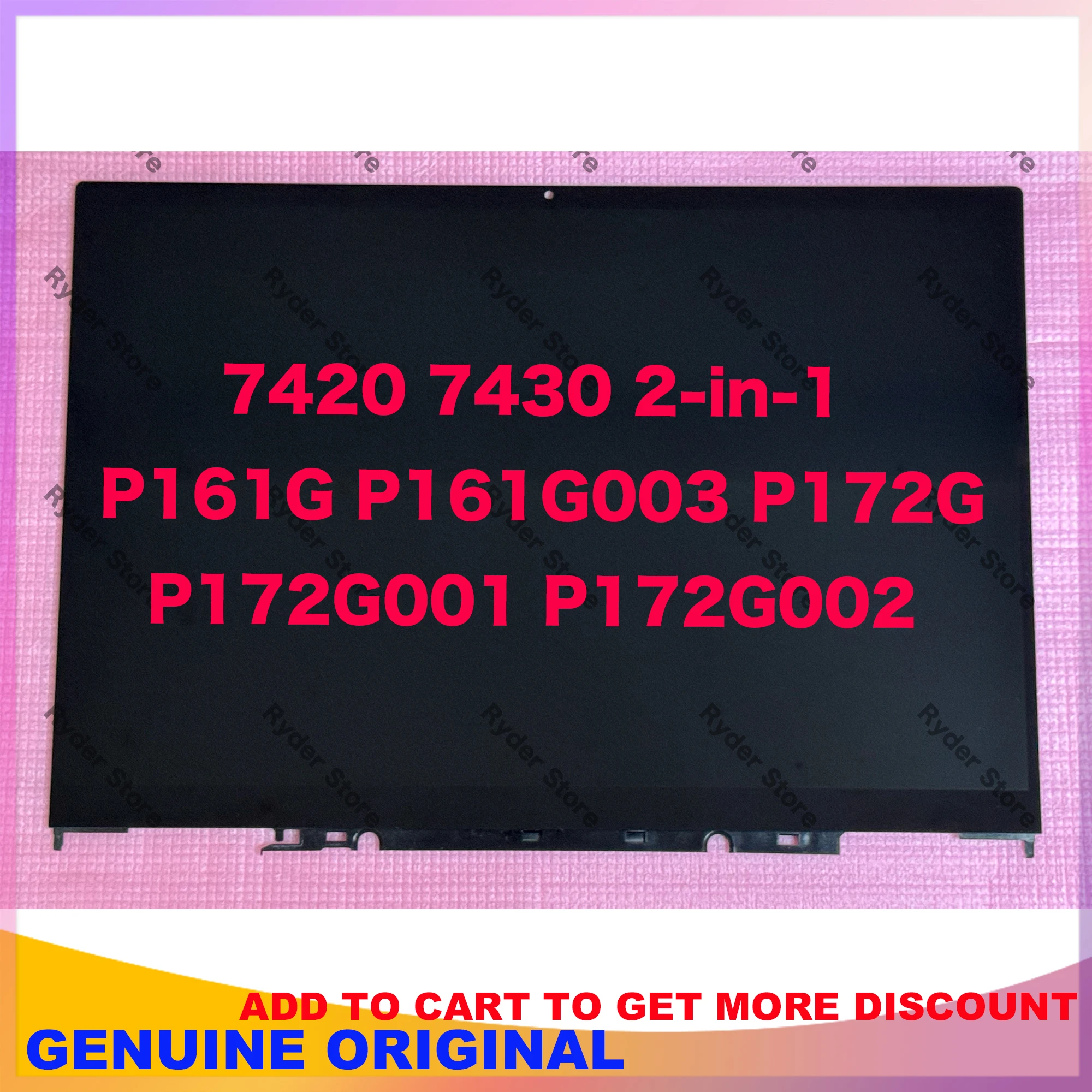 

For Dell Inspiron 14 7420 7430 2-in-1 LCD Touch Screen Replacement Assembly Display 14" P161G P161G003 P172G P172G001 P172G002