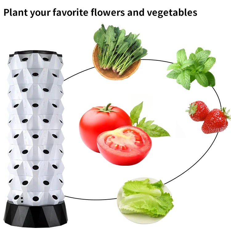 Smart Farm Hydroponics Kit Self Watering Vertical Garden Indoor Gardening System Commercial Hydroponic Tower Pineapple Tower view 3