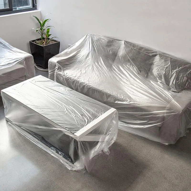 {YY30} 1 Pc Plastic Furniture Dust Cover,Waterproof Car Dusty Bed Sofa Dust Proof Cover