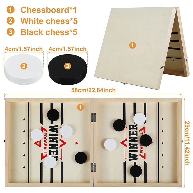 Large Foldable Foosball Winner Games Table Hockey Catapult Chess Parent-child Fast Sling Puck Board Toys For Children Adults