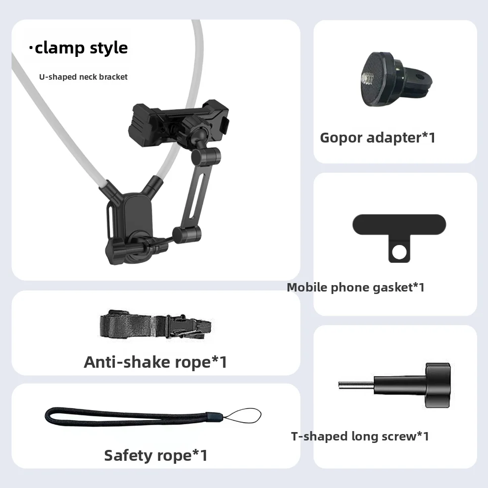 First-Person Neck Phone Holder For Live Streaming - Vlog Shooting, Cycling, Fishing, Outdoor Sports, Magnetic Universal Phone Mo