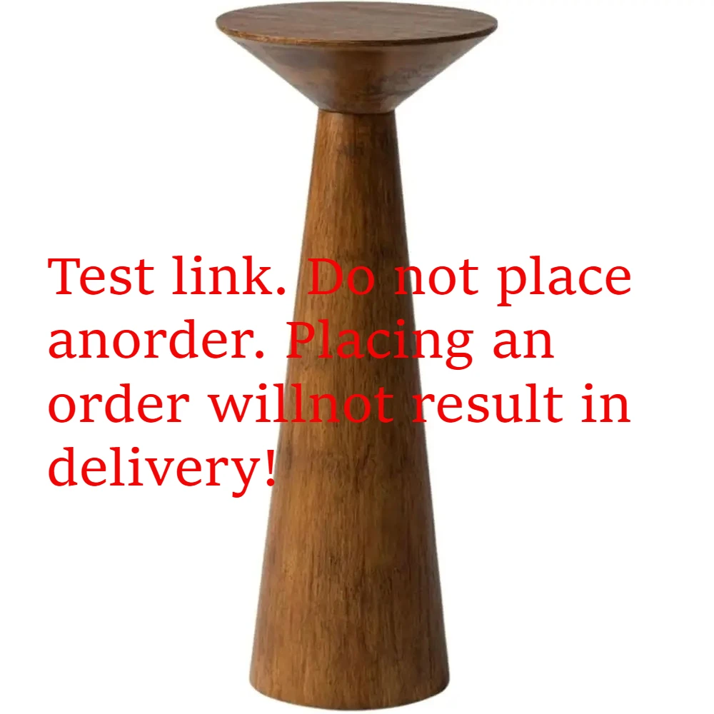 22.8” Tall Round i End Table, Walnut – Solid Pine Wood Pedestal Accent Drink Stand with Tapered Base – armhouse ern urniture or