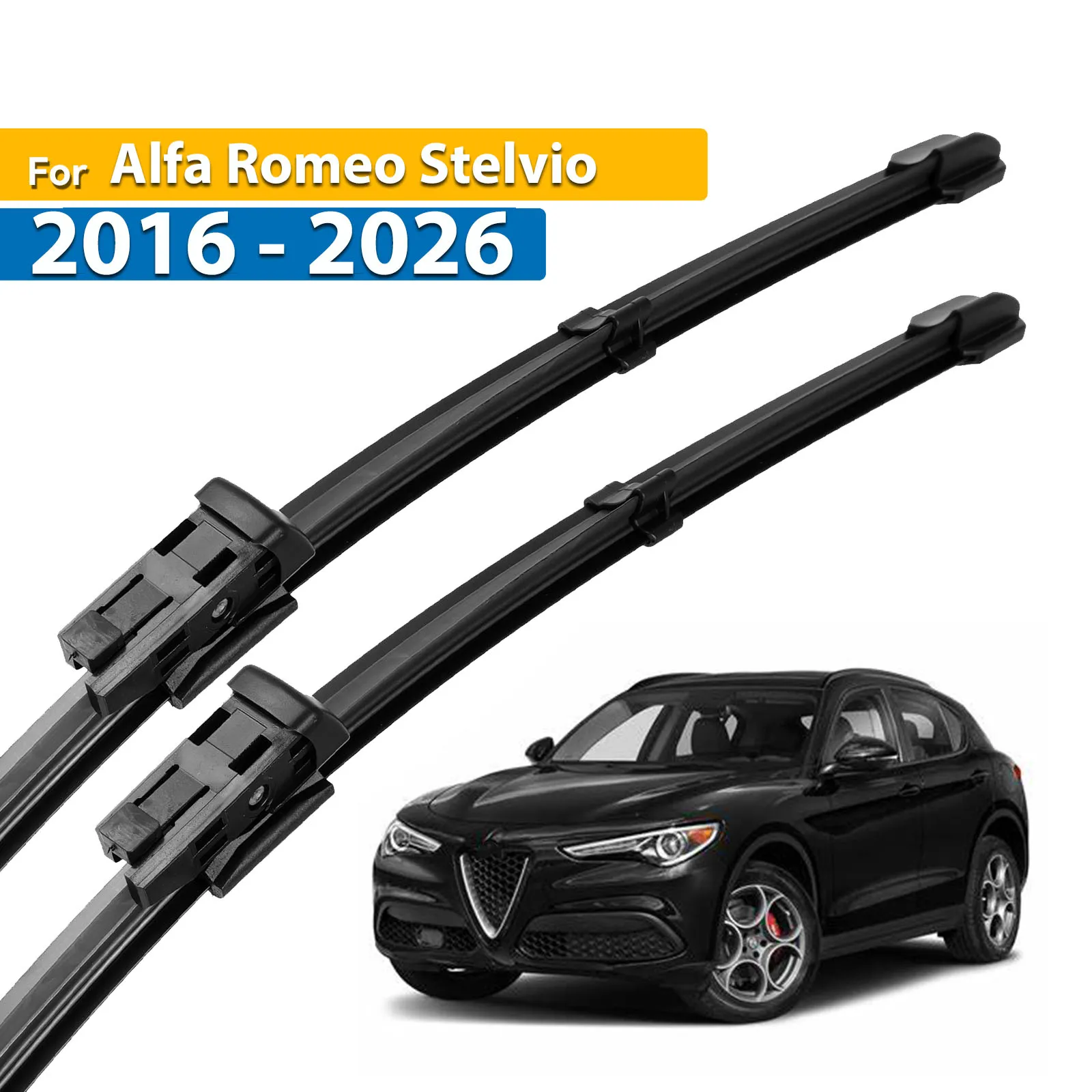 Erick\'s Wiper LHD Front Wiper Blades For Alfa Romeo Stelvio 2016 - 2026 Windshield Windscreen Window Car Rain Brushes 26\