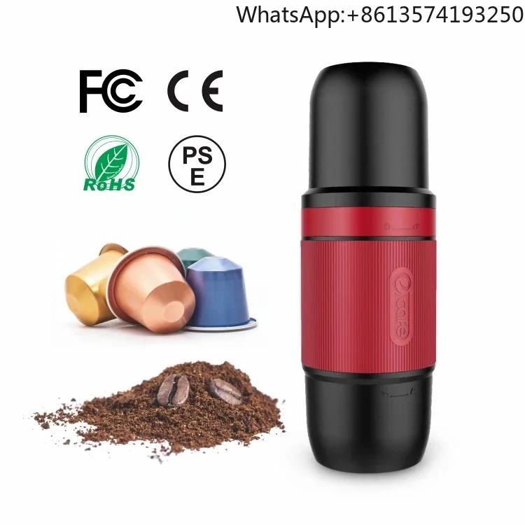

2024 Portable Espresso Coffee Maker for Outdoor Use USB Power Source for Capuccino and Powder Durable Plastic Housing