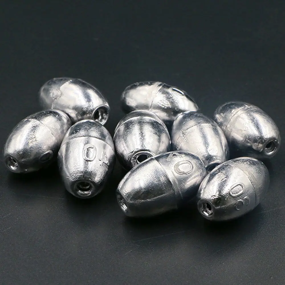 0.35-3g Sinking Bait Oval Shaped Weight Split Shot Fishing Beads Lead Sinker Angling Gear Sinkers