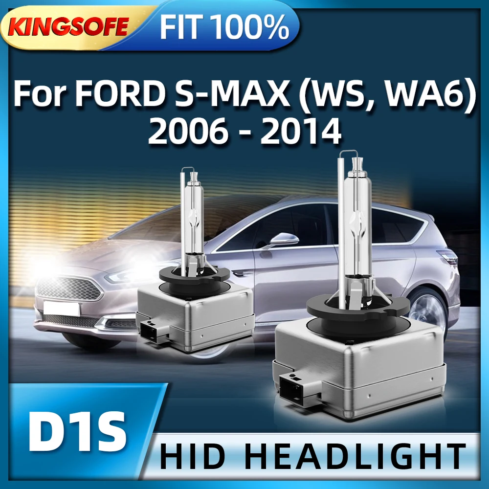 KINGSOFE 2pcs Auto D1S HID Bulb Xenon Headligh 6000K For FORD S-MAX (WS WA6) 2006 2007 2008 2009 2010 2011 2012 2013 2014