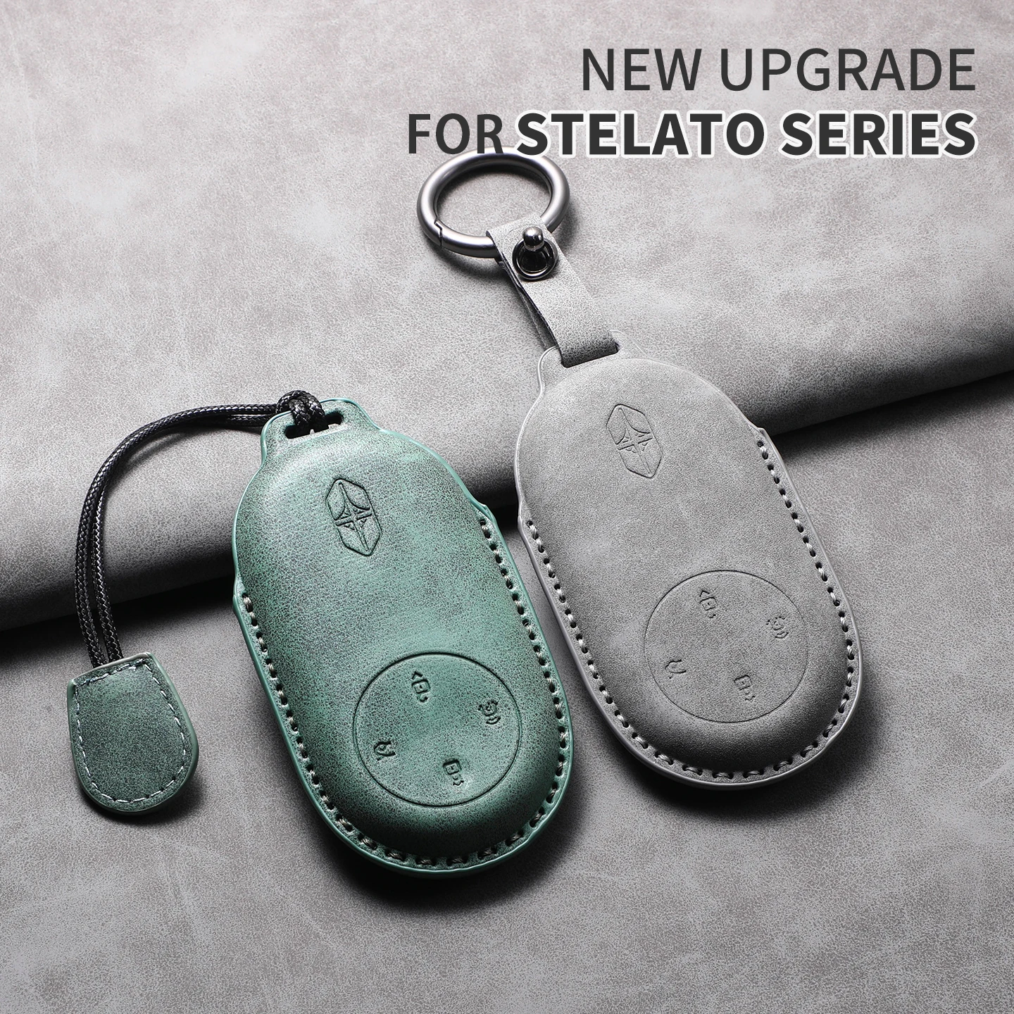 For STELATO S9 Leather Car Key Case Cover For STELATO S9T 2025 Car Remote Key Protection Shell Decorative Interior Accessories