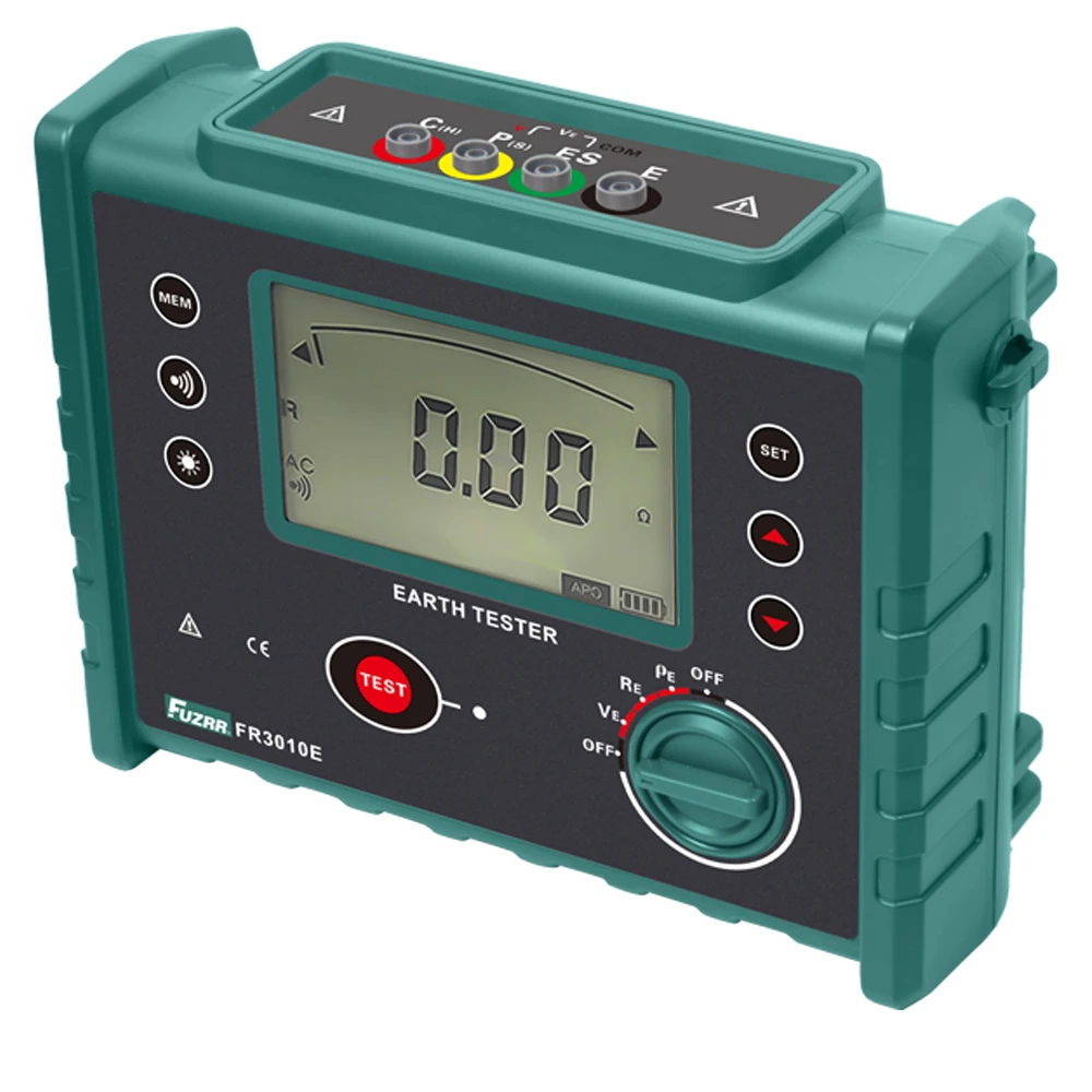 FUZRR FR3010E  30KΩ AC 600V Digital Soil Resistivity Meter Terminal  Ground Resistance Tester Three-wire Earth Voltage Detector