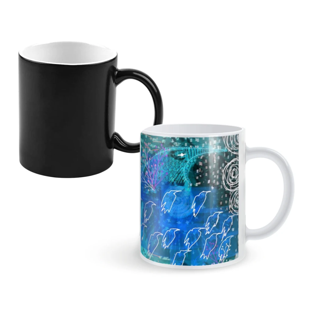 

Spirit BirdCoffee Mugs And Mug Creative Color Change Tea Cup Ceramic Milk Cups Novelty Gifts
