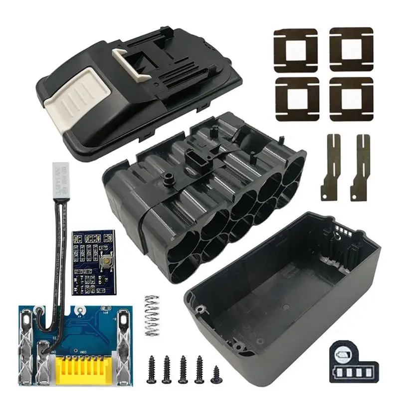6X BL1830 10 X 21700 Battery Case PCB Charging Protection Circuit Board Shell Box BL1860 For 18V 3.0Ah 9.0Ah-B61B