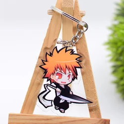 Bleach Anime Keychain 26 Styles Arcylic Cartoon Figures Keyrings Kawaii Accessories