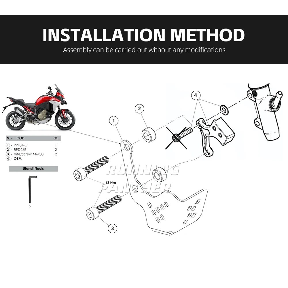 Nieuwe Motorfiets Accessoires Achterrem Pomp Beschermhoes Decoratie VOOR Ducati Multistrada V4 S Pikes Peak 2021 2022