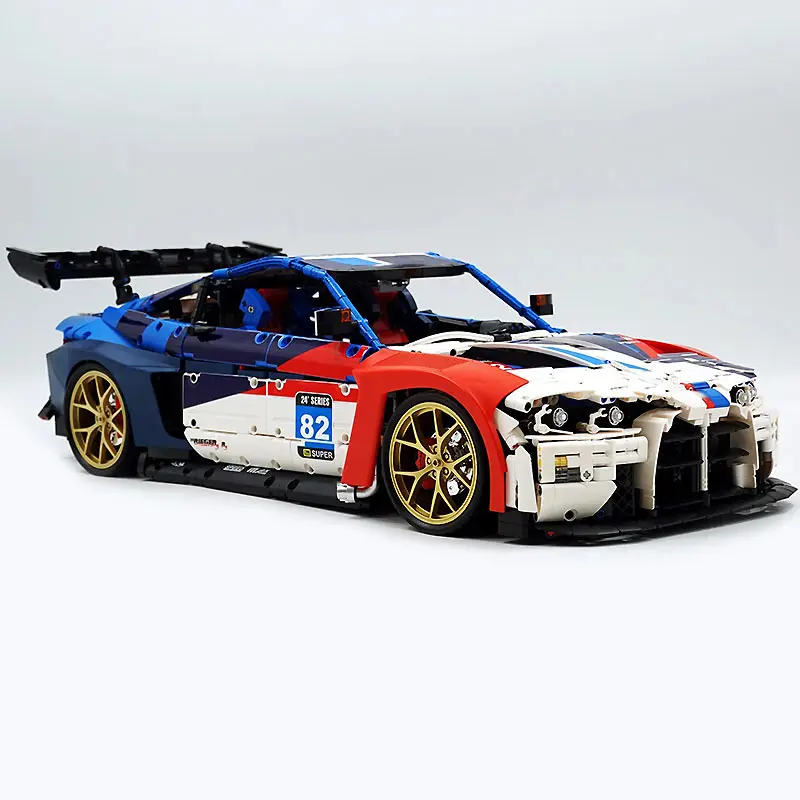 عالية الجودة مدينة التقنية M4 Poweful Hypercar اللبنات MOC JD040 عالية التقنية سباق 1:8 نموذج لتقوم بها بنفسك اللعب هدية الكريسماس الأولاد #3