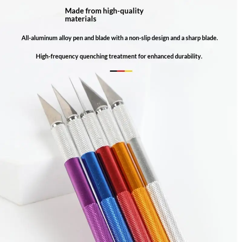 Precision Engraving Cutter Replaceable Sharp Blade Non-Slip Metal Handle for Craft Carving Art Hobbyists Use