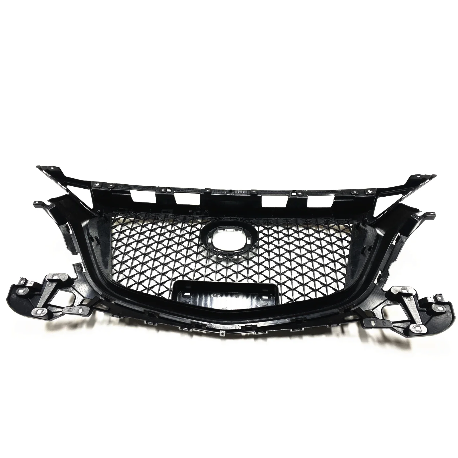 Car Front Grille Grill for Mazda 3 Axela 2017-2018 Upper Bumper Hood Mesh Auto Part Honeycomb Style Accessories Kit Glossy Black