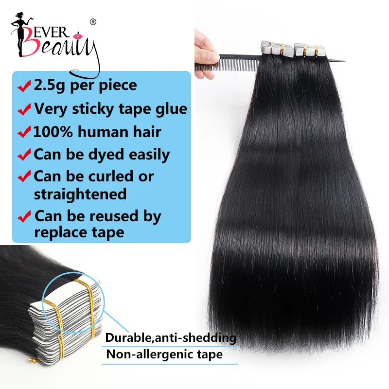 40PCS Human Hair Tape Extensions Yaki Straight 14-22 Inch 80g Seamless Amazon.com : 40 PCS Tape in Hair Extensions Human Hair Black  main image 4