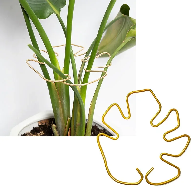 Palo di supporto per piante a forma di Monstera Robusto palo di supporto in lega Installazione semplice Supporto per piante decorative per piante piccole e medie