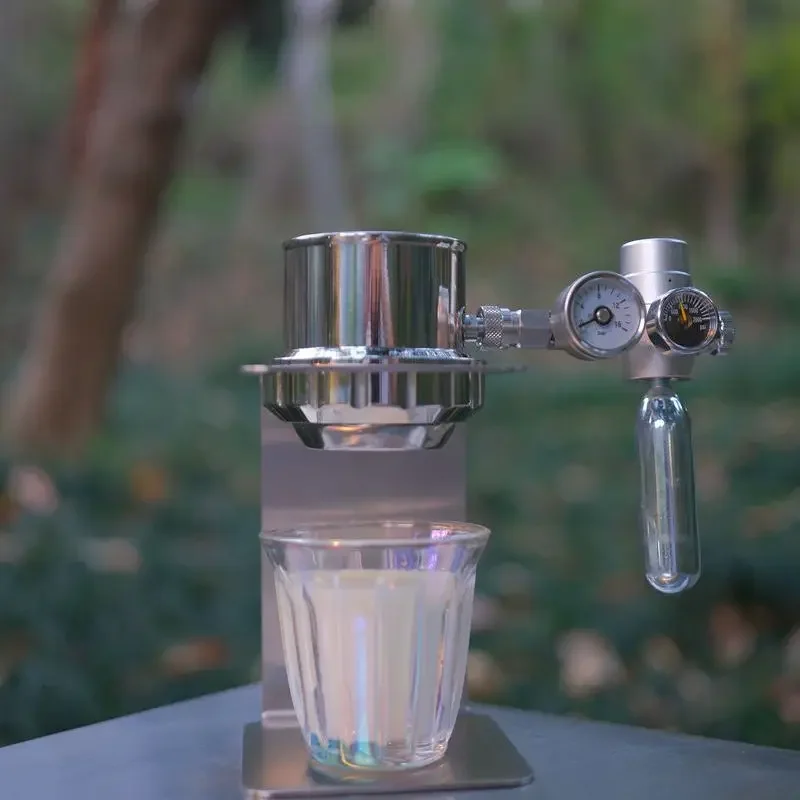 【سعر المصنع】 ماكينة اسبريسو تعمل بالهواء المضغوط، محمولة، ماكينة قهوة منزلية 58 ملم للتخييم في الهواء الطلق صغيرة