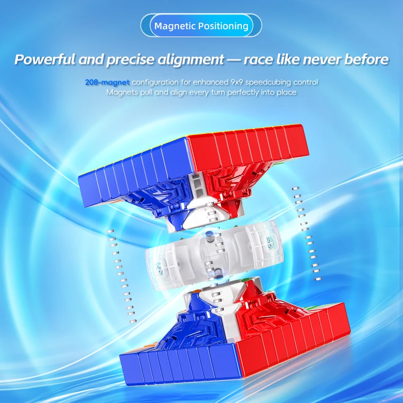 9x9 V3 Cube MOYU Meilong 9x9 V3 Magnetic Speed Magic Cube Stickerless Fidget Toys Meilong 9 V3M Ball-core Cubo Magico Puzzle