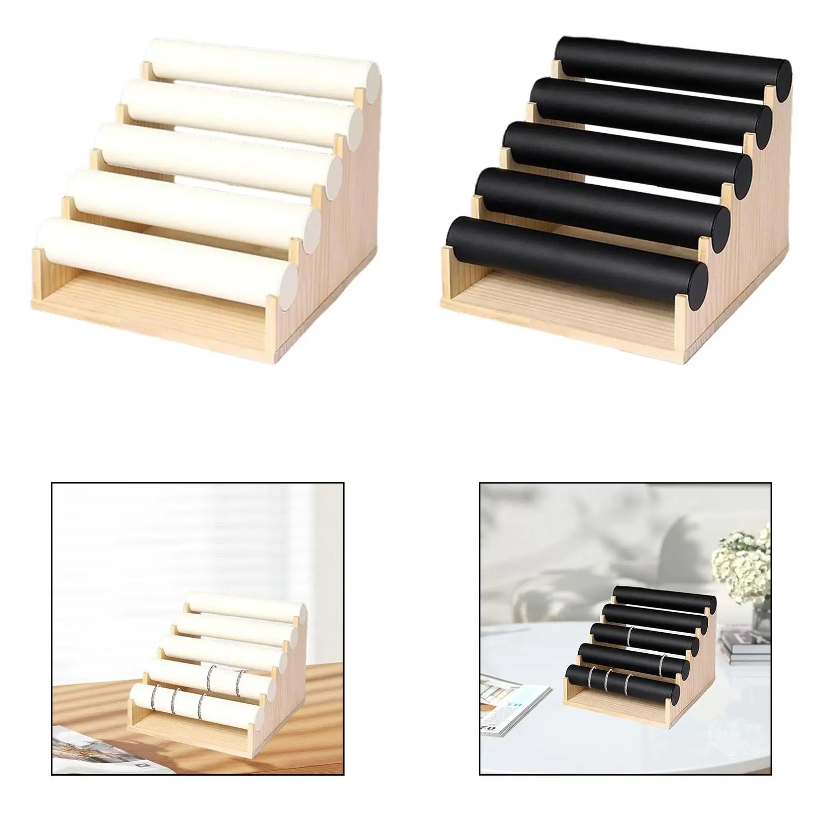 حامل عرض الأساور مكون من 5 طبقات لغرفة النوم على سطح الطاولة