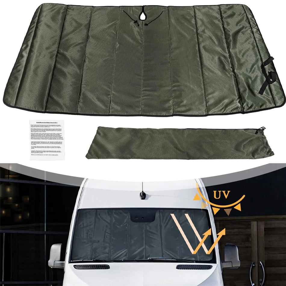 TML Insulated Blackout Front Windshield Cover Window Cover for Mercedes-Benz Sprinter Camper Conversion Vans 2007-2022