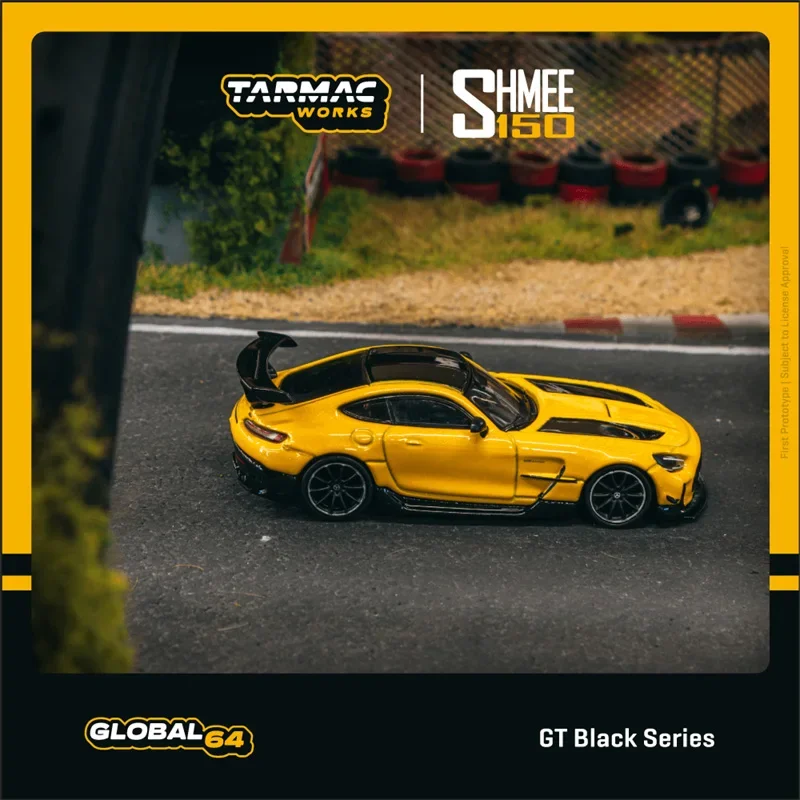 

(Предзаказ) Tarmac работает 1:64 GT черная серия SHMEE150 желтая литая модель автомобиля