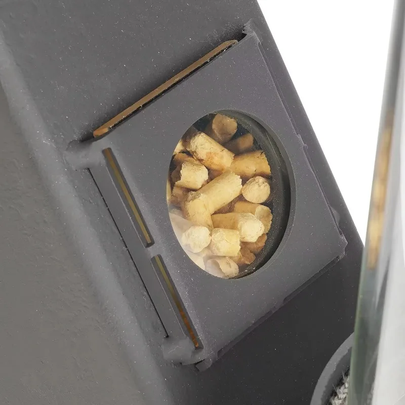 Calentador de pellets de madera de acero directo de fábrica (estufa de cohete): perfecto para el calor del jardín y el patio