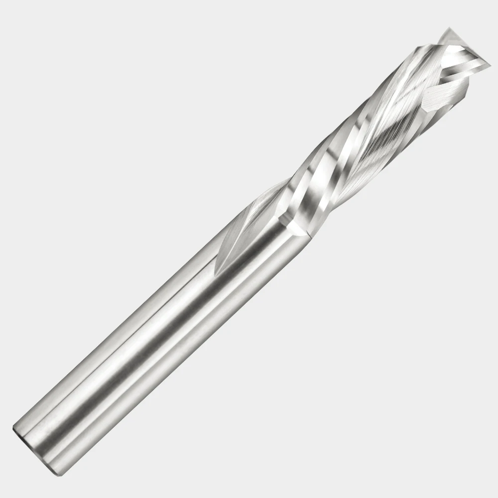 XCAN Milling Cutter UP & DOWN Cut 2 Flutes Spiral Carbide Milling Tool CNC Router Compression Wood End Mill Cutter CNC Bits