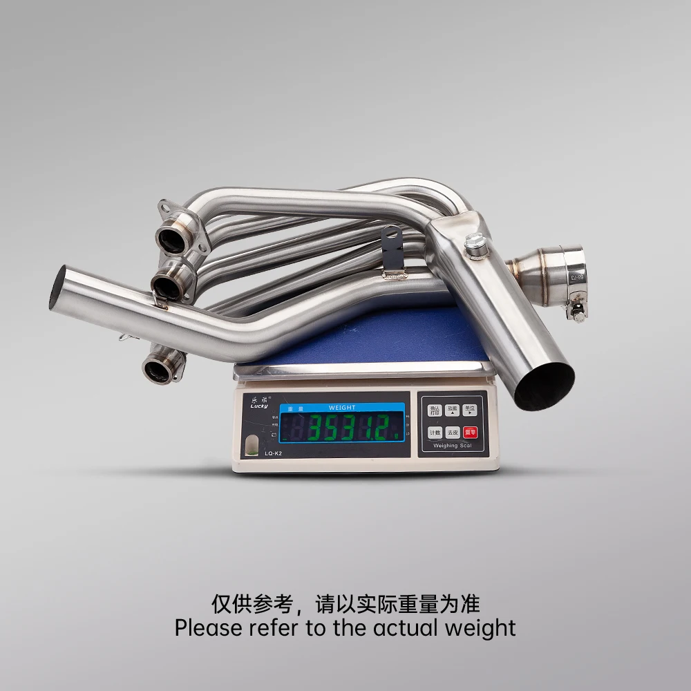 Slip on For QJ421 QJ 421 2025 - Motorcycle Exhaust Pipe Full System Modify Stainless Steel Front Link Pipe 6